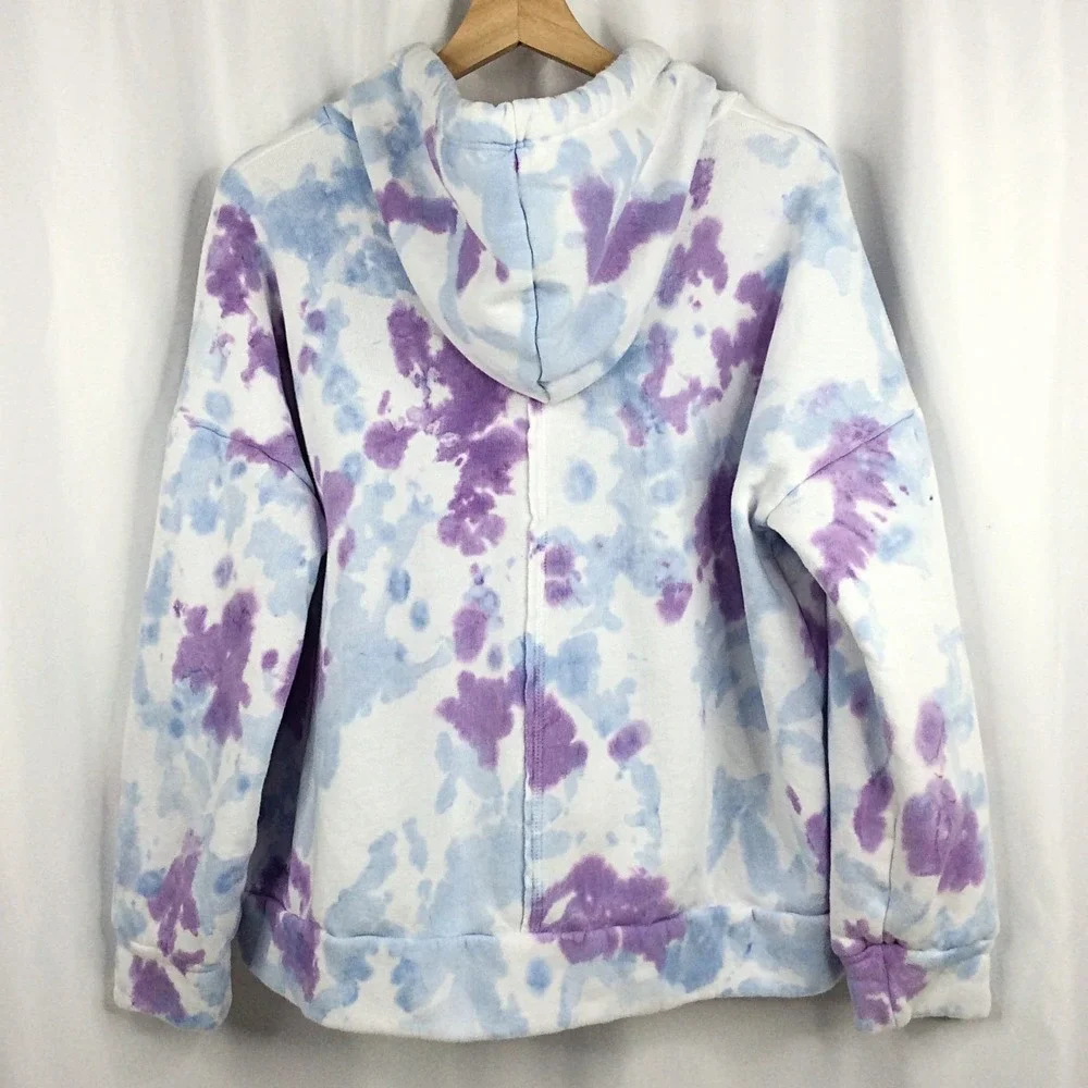 FP Movement by Free People Work It Out Tie Dye Hoodie Sweatshirt Size Large